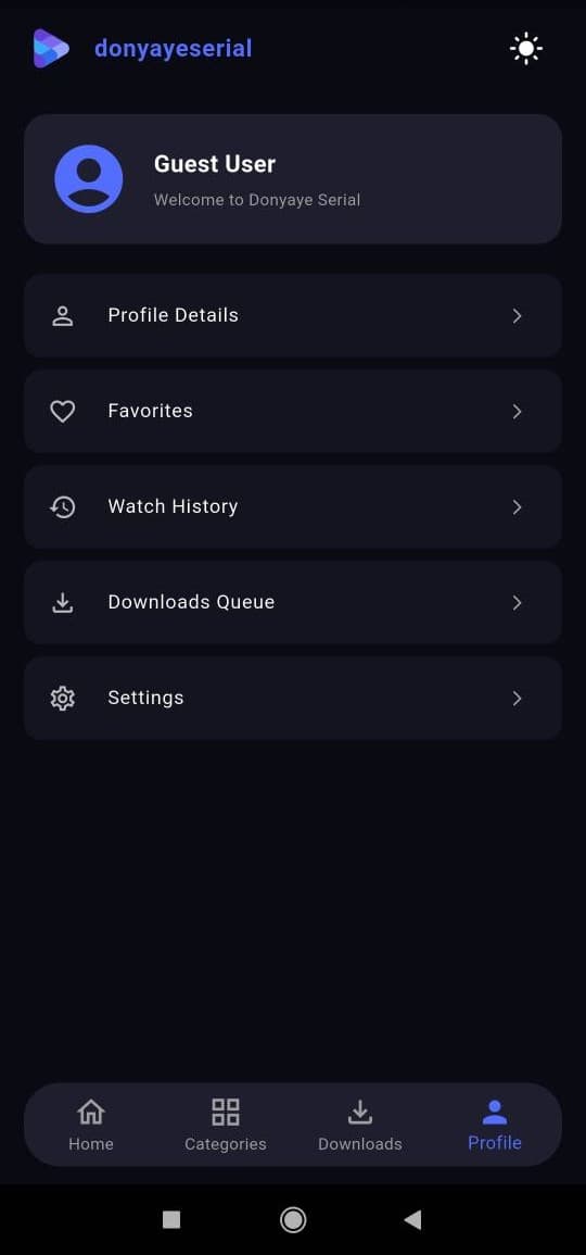 Donyaye Serial mobile application cover